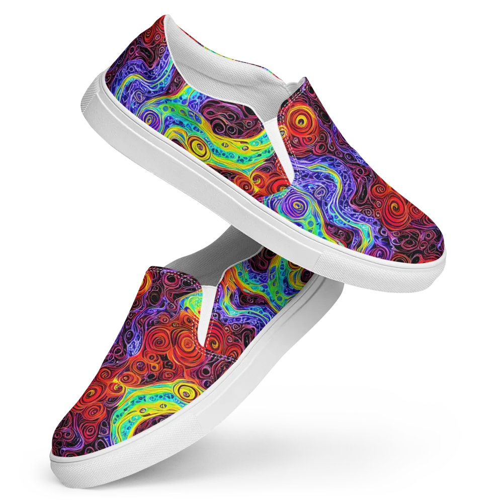 The Color Maelstrom on Women's Slip-On Canvas Shoes — Front