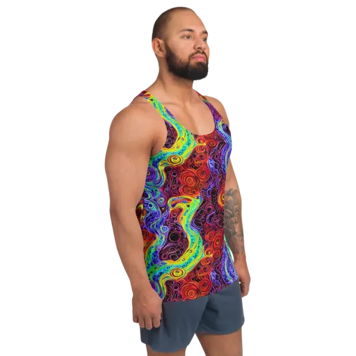 The Color Maelstrom on a Men's Tank Top