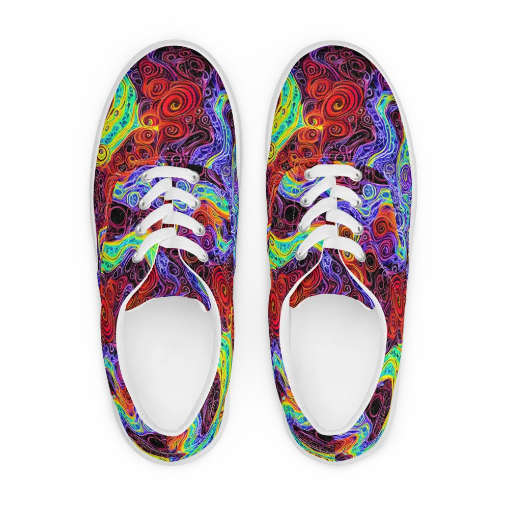 The Color Maelstrom on Men's Lace-Up Canvas Shoes — Front
