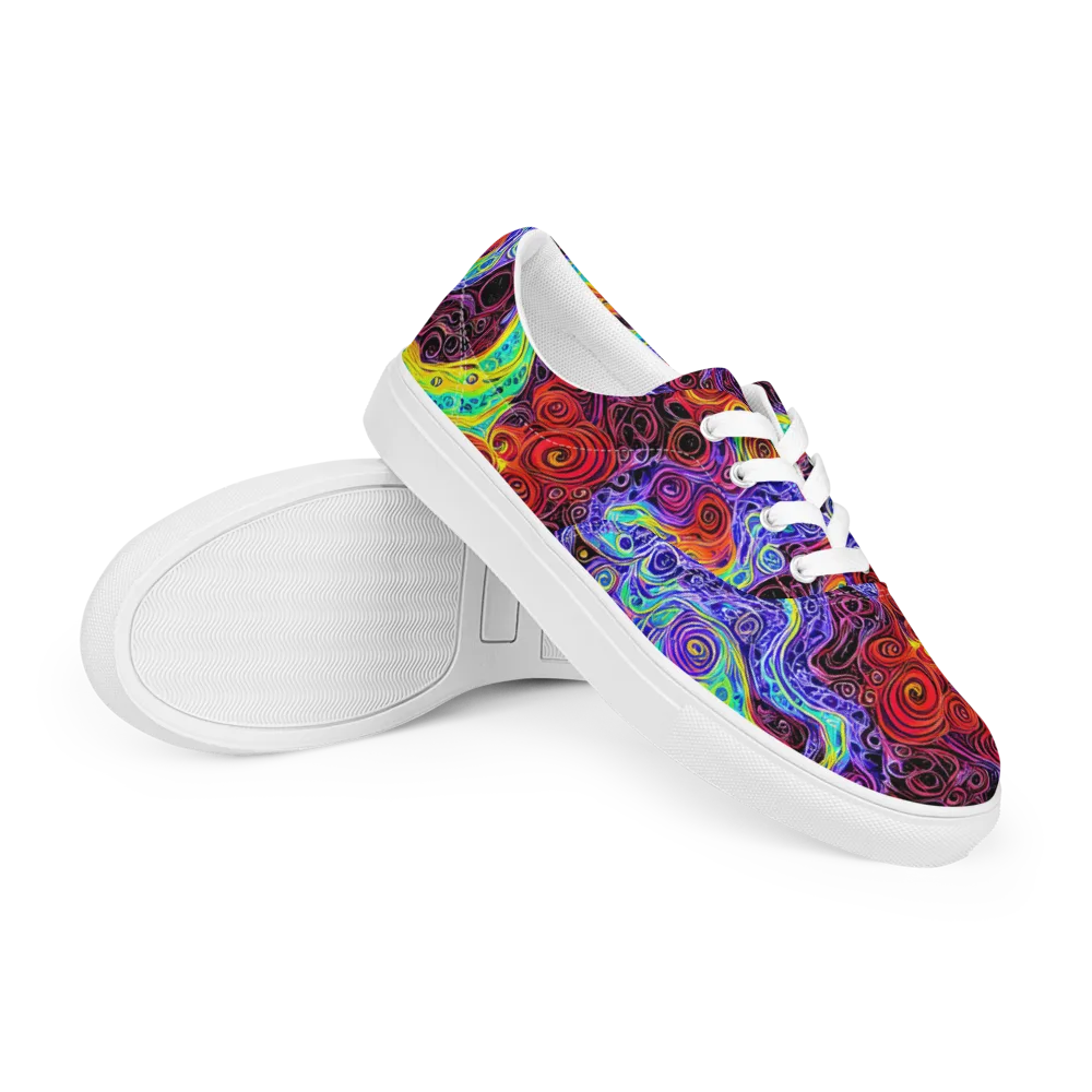The Color Maelstrom on Men's Lace-Up Canvas Shoes — Right Front