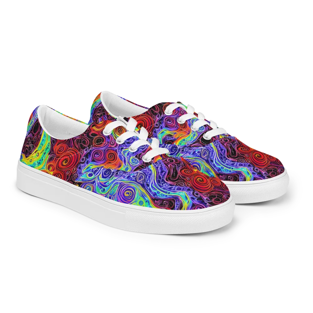 The Color Maelstrom on Men's Lace-Up Canvas Shoes — Right Front