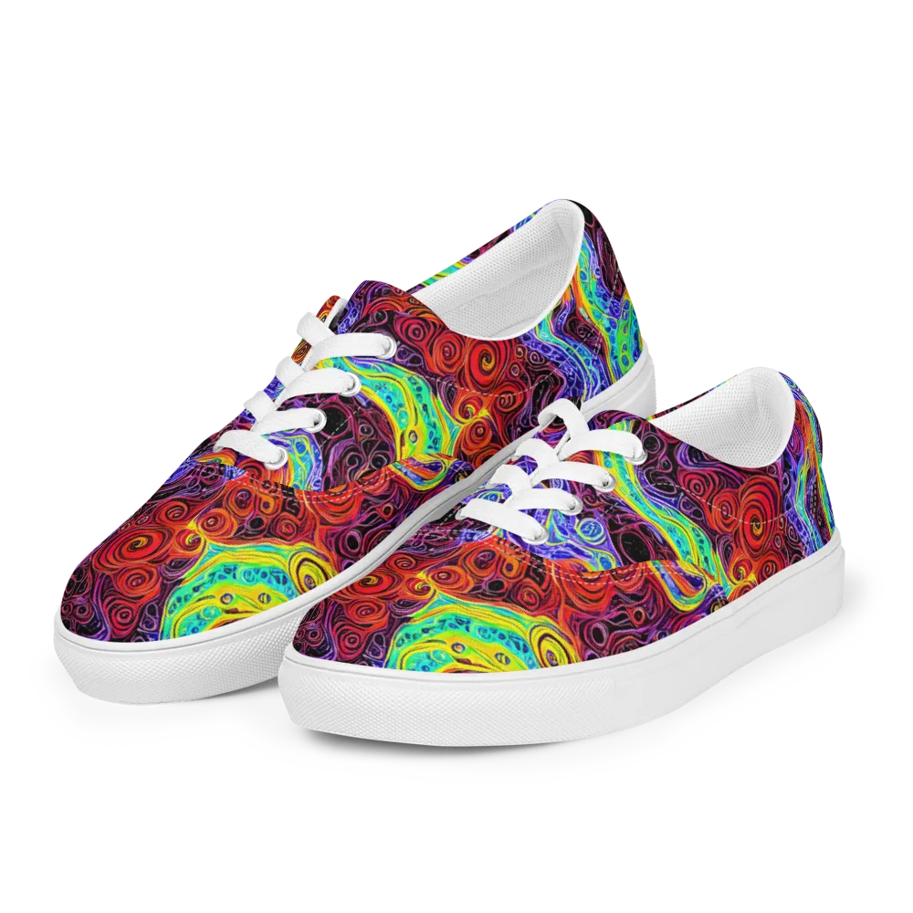 The Color Maelstrom on Men's Lace-Up Canvas Shoes — Left Front