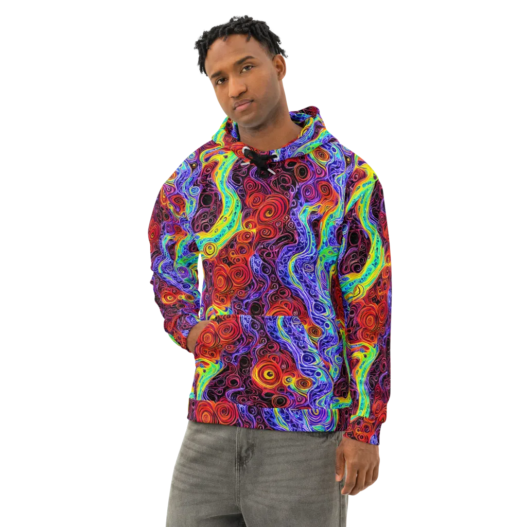 The Color Maelstrom on Cotton Hoodie — Left Front