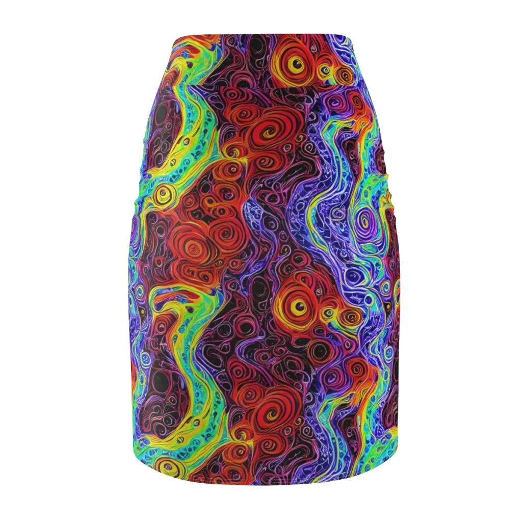 The Color Maelstrom on Pencil Skirt — Back