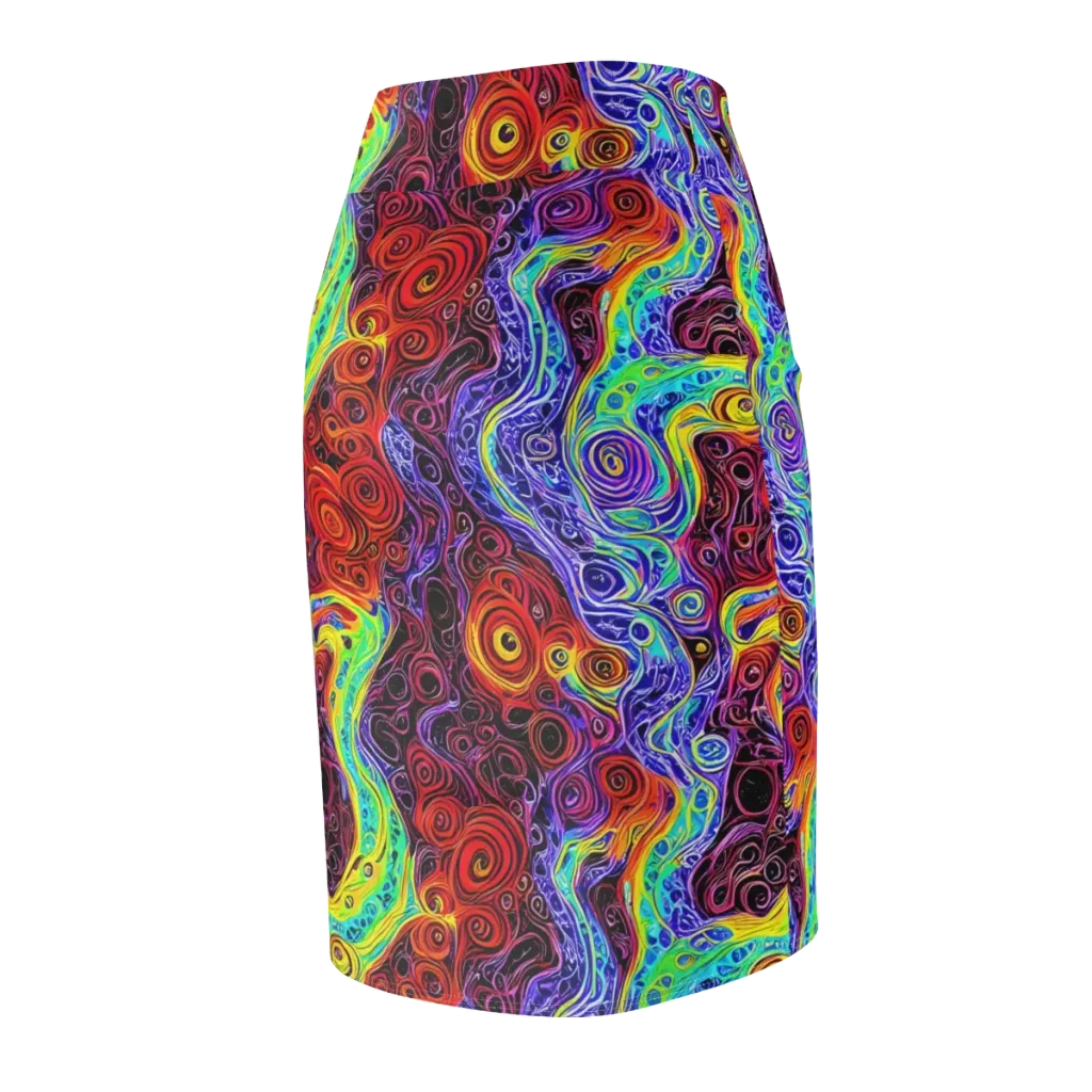 The Color Maelstrom on Pencil Skirt — Back Side