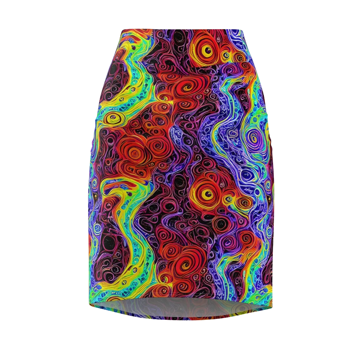 The Color Maelstrom on Pencil Skirt — Front