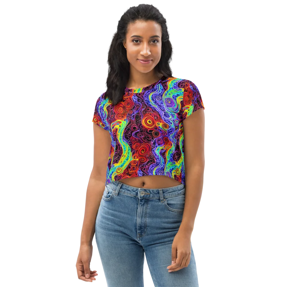 The Color Maelstrom on Crop Tee — Front
