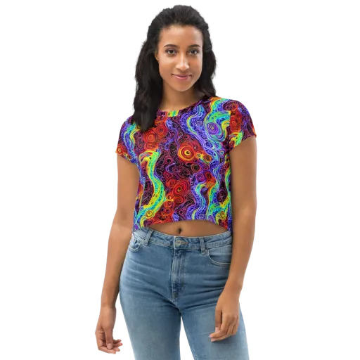 The Color Maelstrom on a Crop Tee