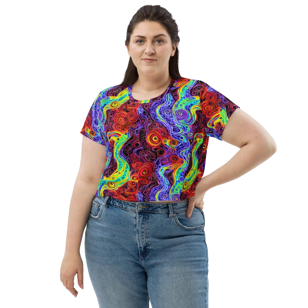 The Color Maelstrom on Crop Tee — Front