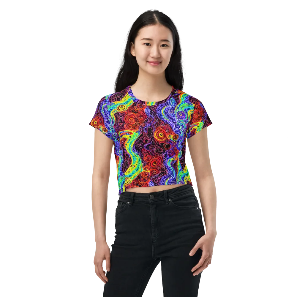 The Color Maelstrom on Crop Tee — Front