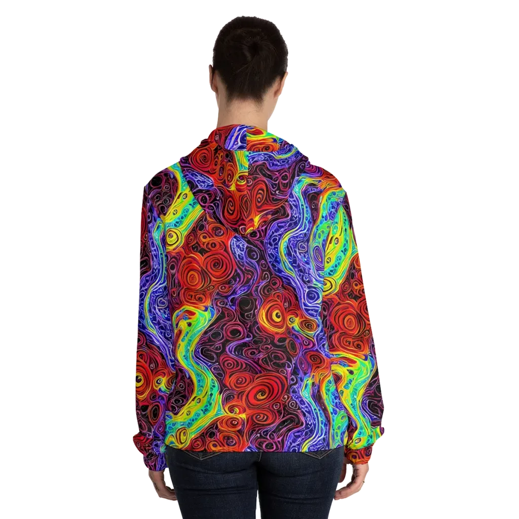 The Color Maelstrom on Women's Full-Zip Hoodie — Back On Person