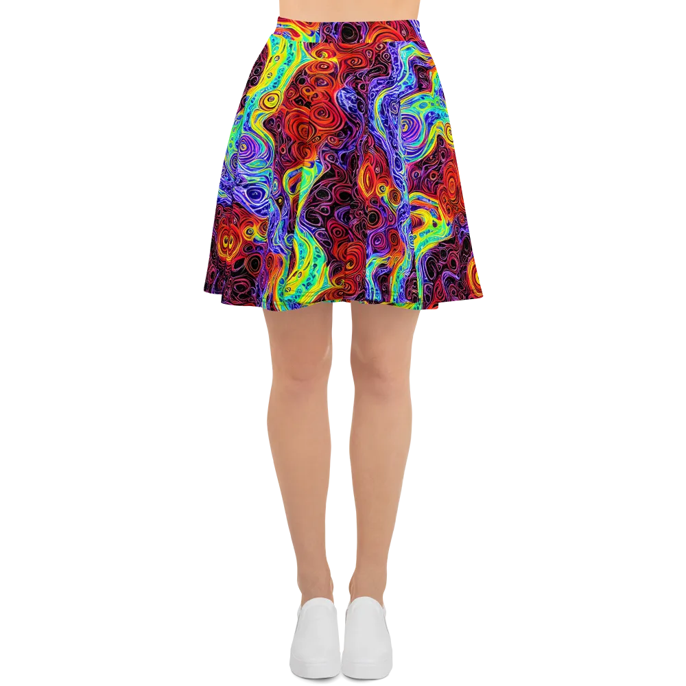 The Color Maelstrom on Skater Skirt — Front