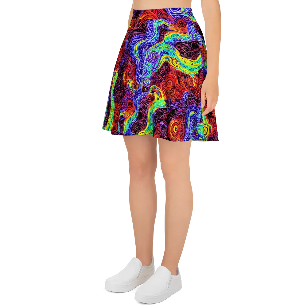 The Color Maelstrom on Skater Skirt — Left