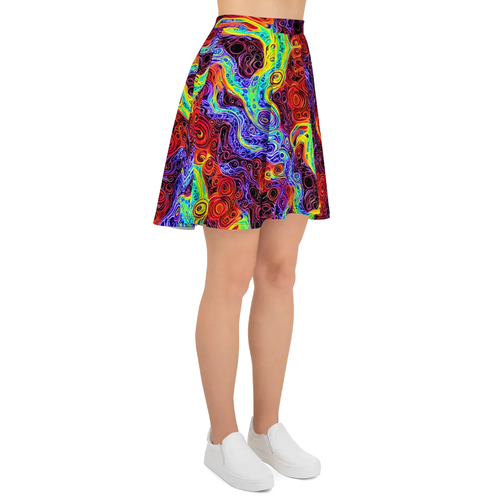 The Color Maelstrom on Skater Skirt — Right