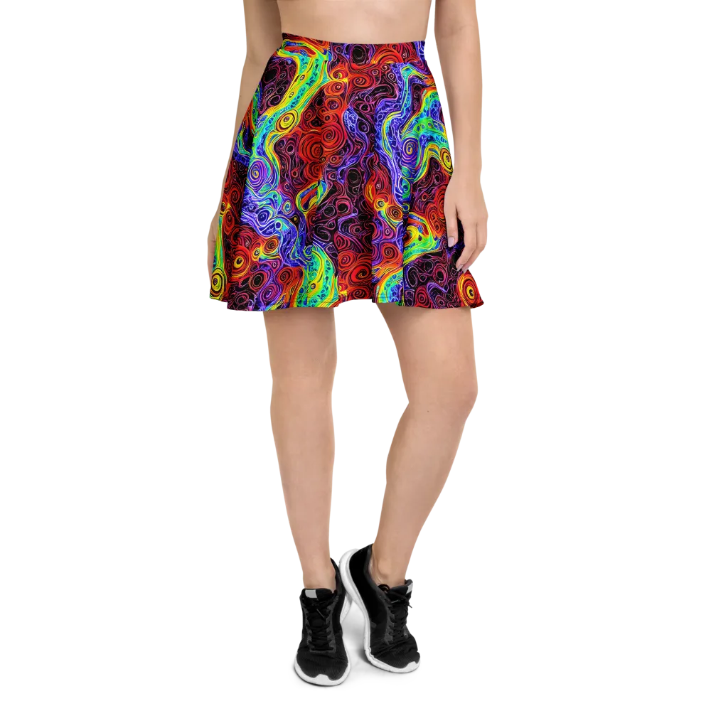 The Color Maelstrom on Skater Skirt — Front