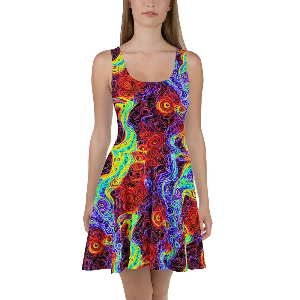 The Color Maelstrom on Skater Dress — Front