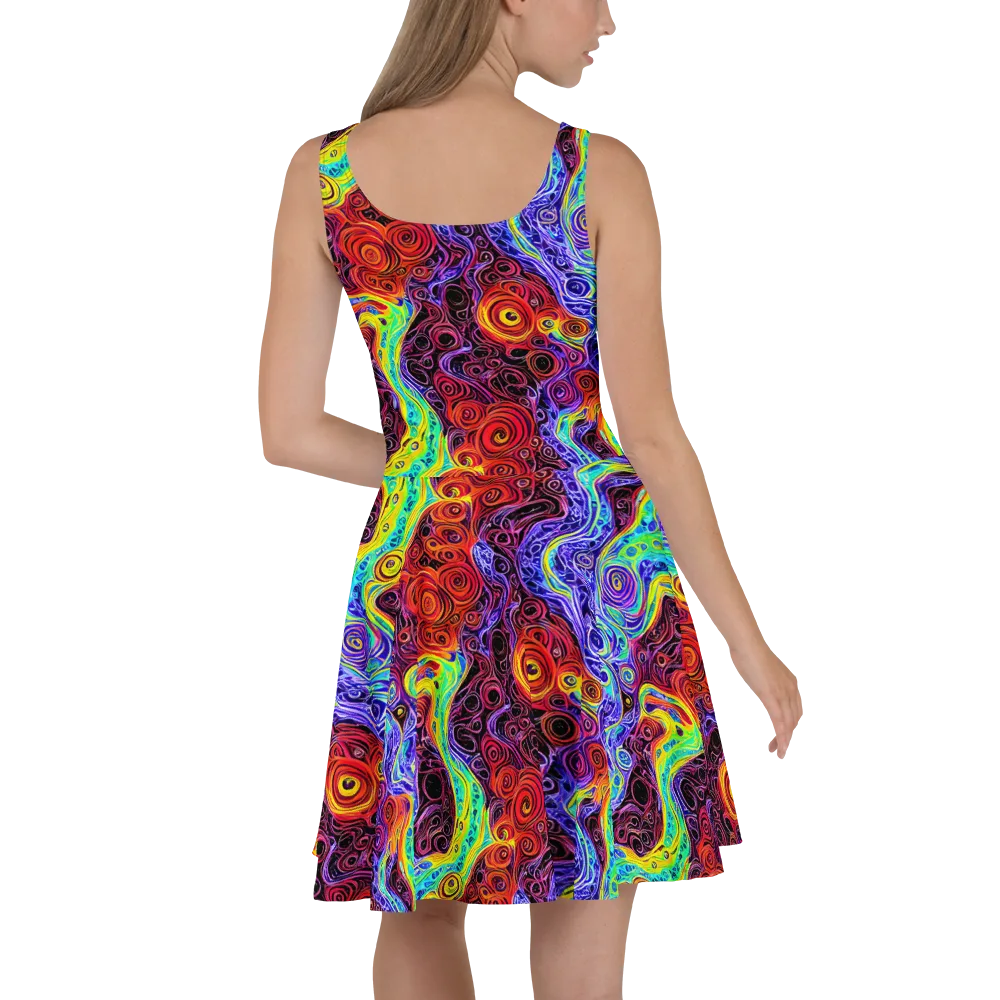 The Color Maelstrom on Skater Dress — Back