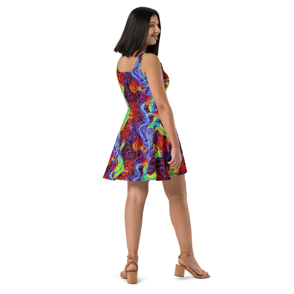 The Color Maelstrom on Skater Dress — Right