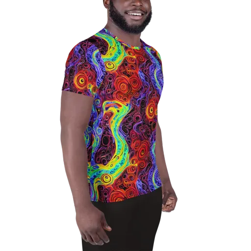 The Color Maelstrom on a Men's Athletic T-Shirt