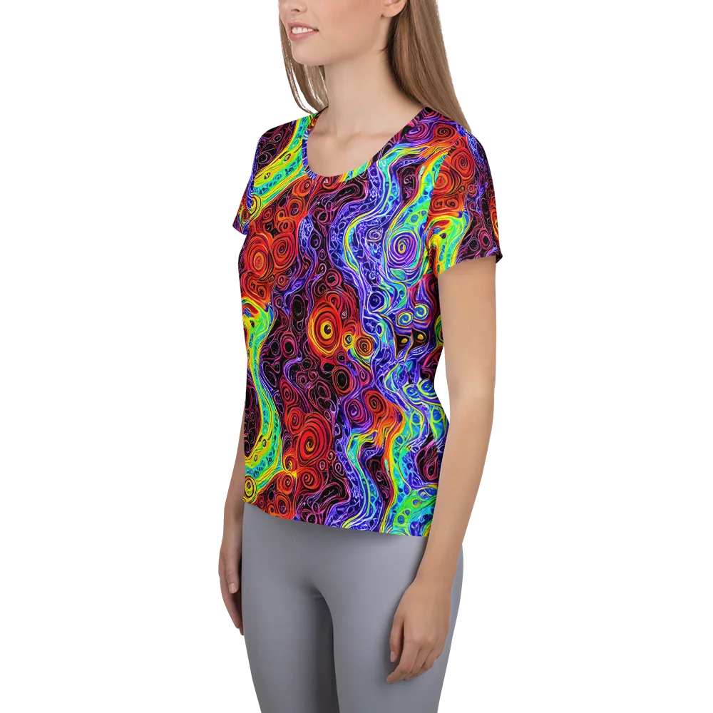 The Color Maelstrom on Women's Athletic T-Shirt — Left