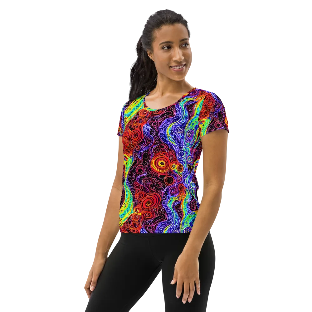 The Color Maelstrom on Women's Athletic T-Shirt — Left