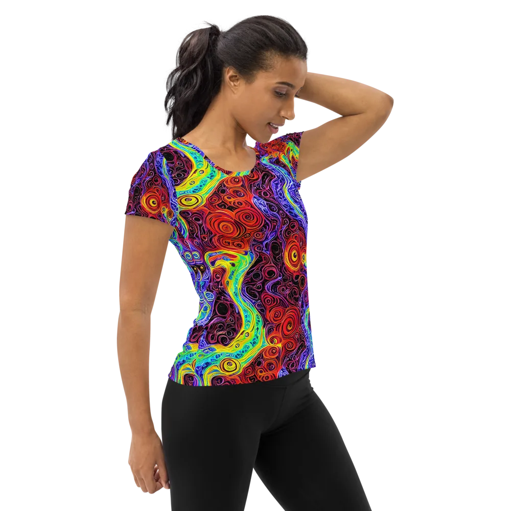 The Color Maelstrom on Women's Athletic T-Shirt — Right