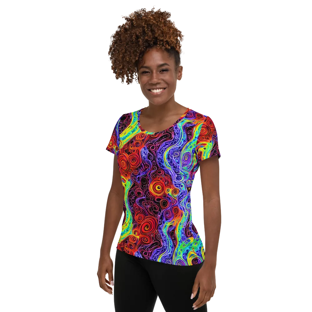 The Color Maelstrom on Women's Athletic T-Shirt — Left