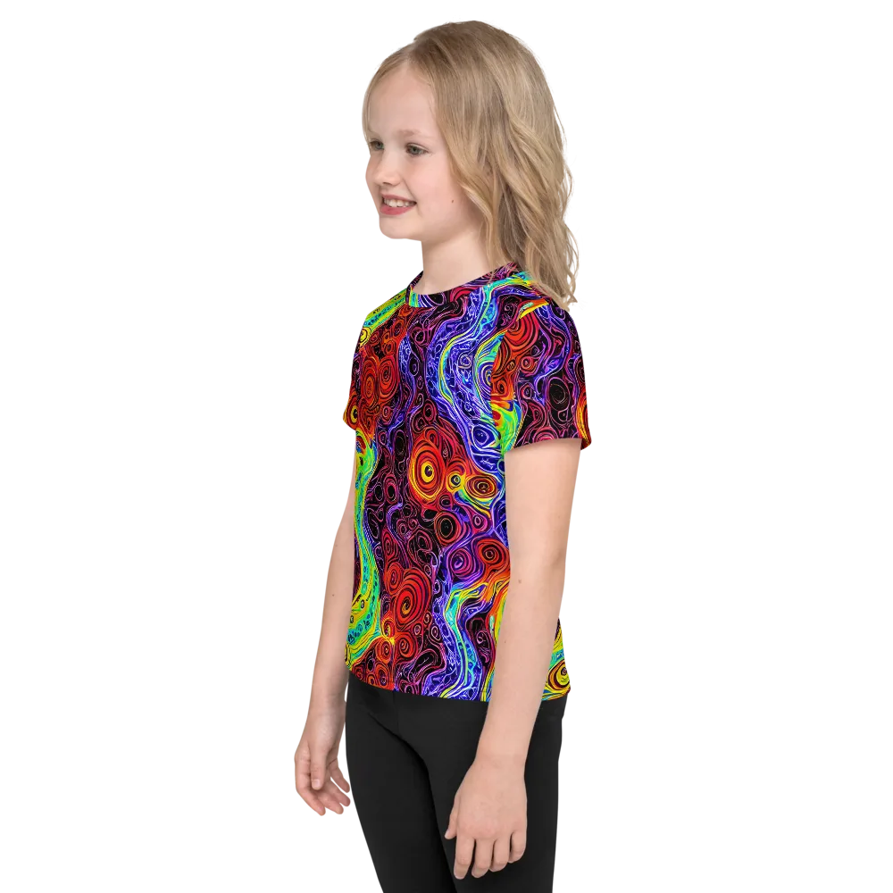 The Color Maelstrom on Kids Crew Neck T-Shirt — Left