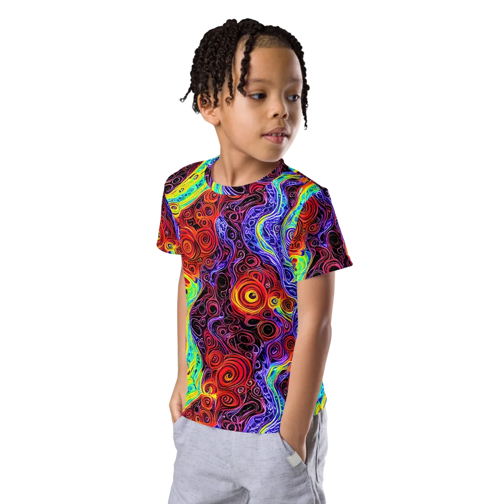 The Color Maelstrom on Kids Crew Neck T-Shirt — Left Front