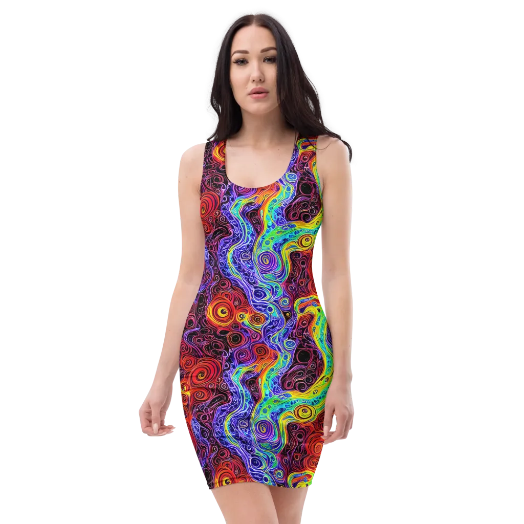 The Color Maelstrom on Bodycon Dress — Front