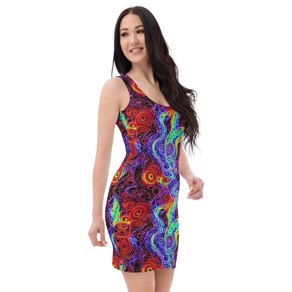 The Color Maelstrom on Bodycon Dress — Right Front