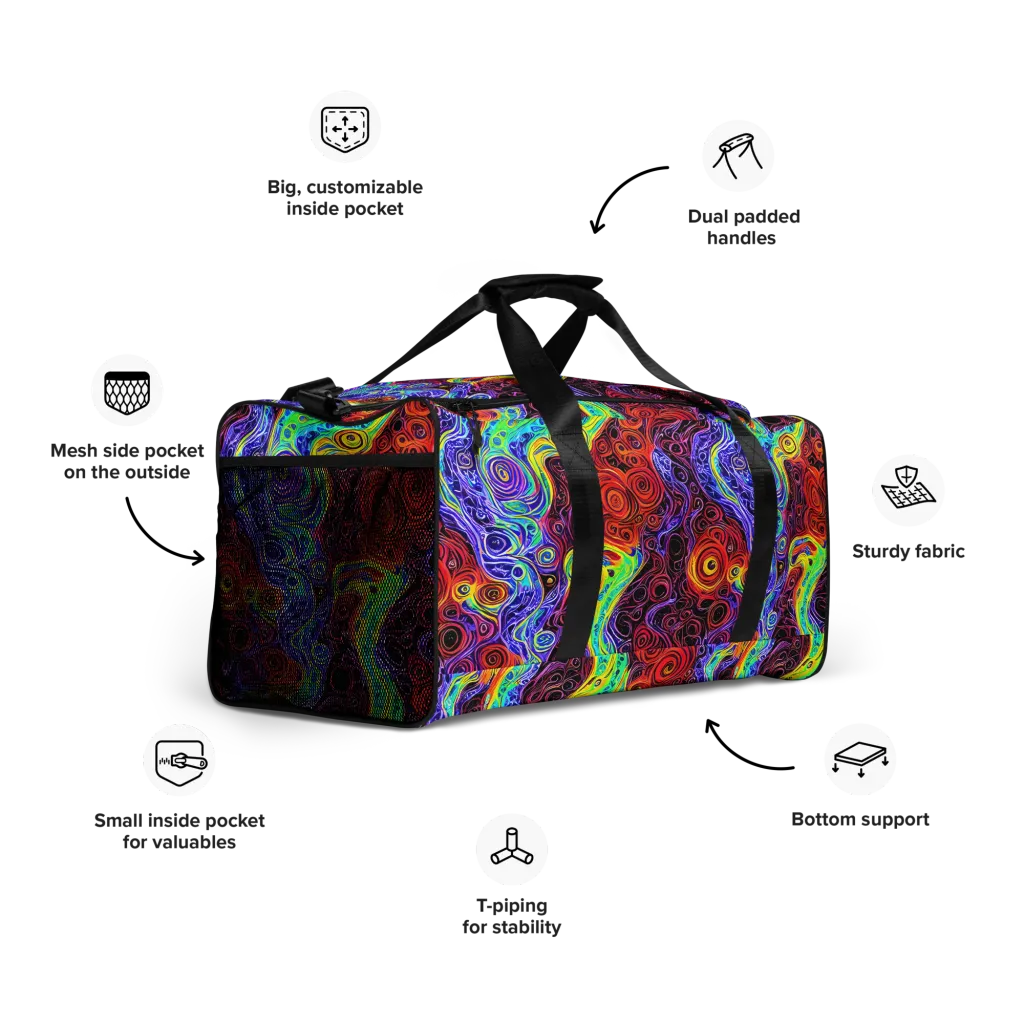 The Color Maelstrom on Duffle Bag — Right Front