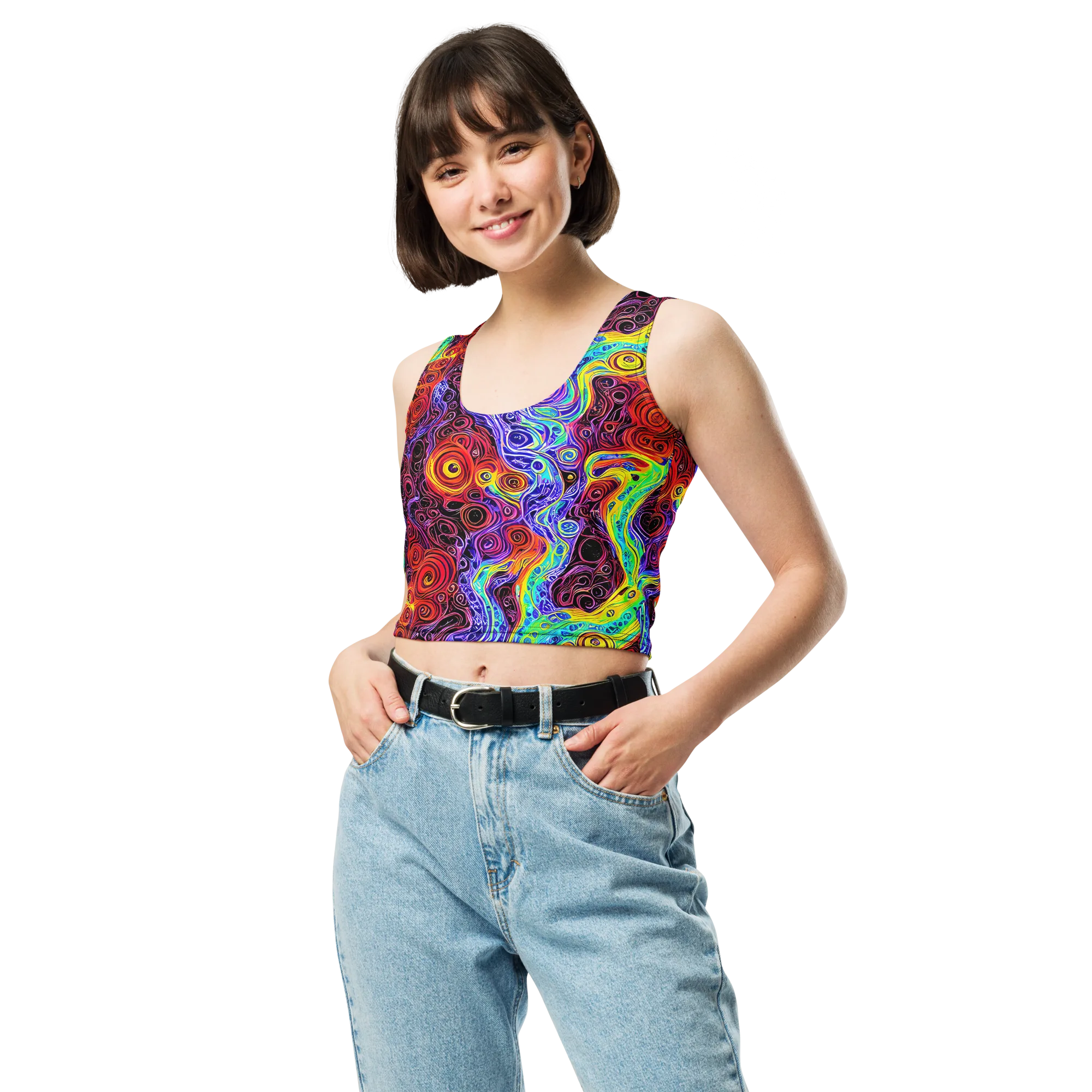The Color Maelstrom on Crop Top — Front