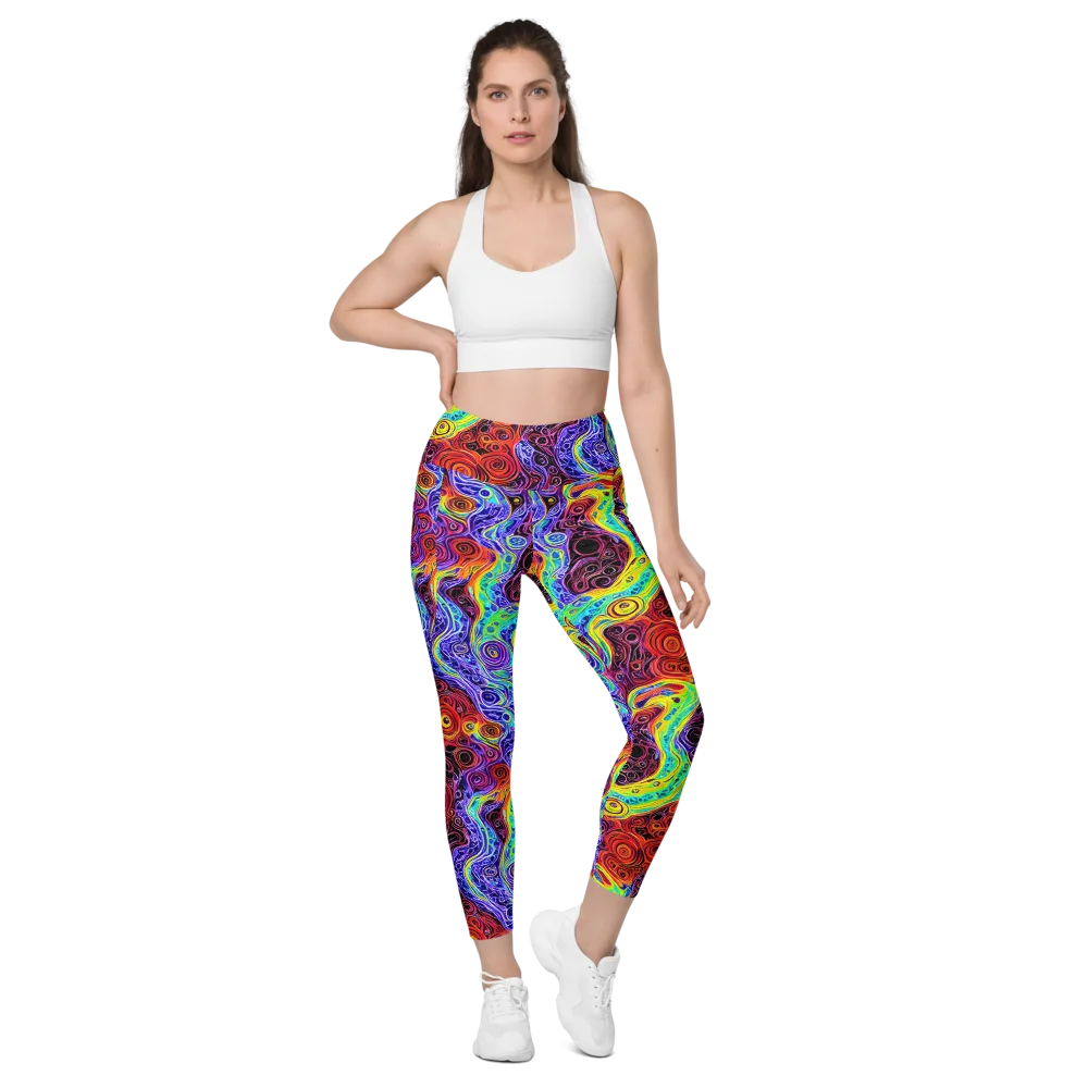 The Color Maelstrom on Leggings with Pockets — Front