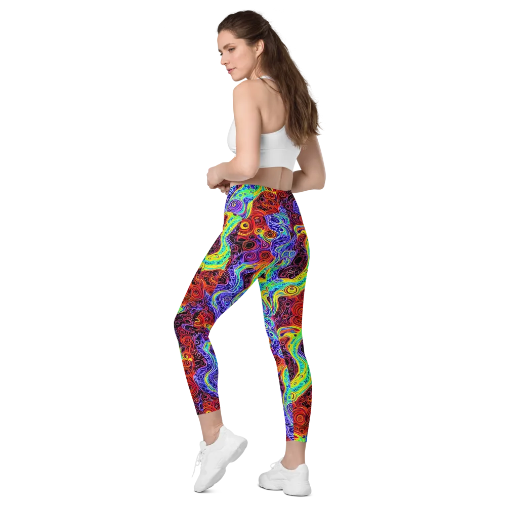 The Color Maelstrom on Leggings with Pockets — Left Back