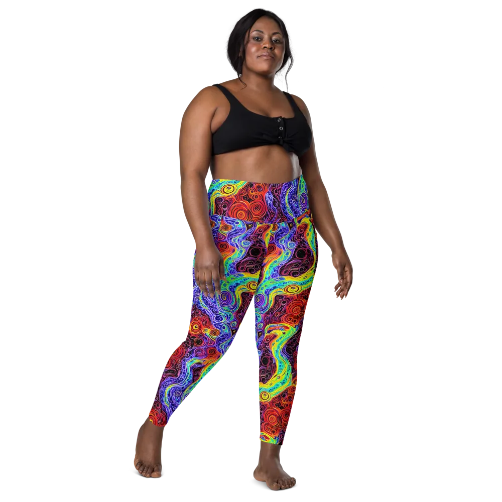 The Color Maelstrom on Leggings with Pockets — Front