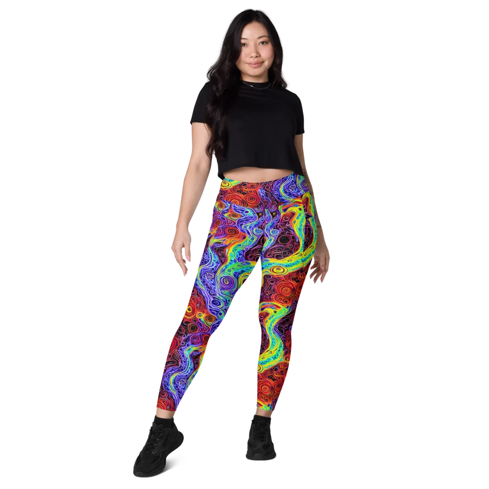 The Color Maelstrom on Leggings with Pockets — Front