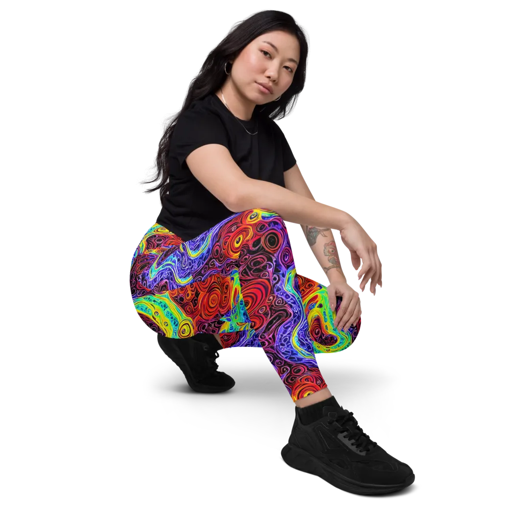 The Color Maelstrom on Leggings with Pockets — Right Front