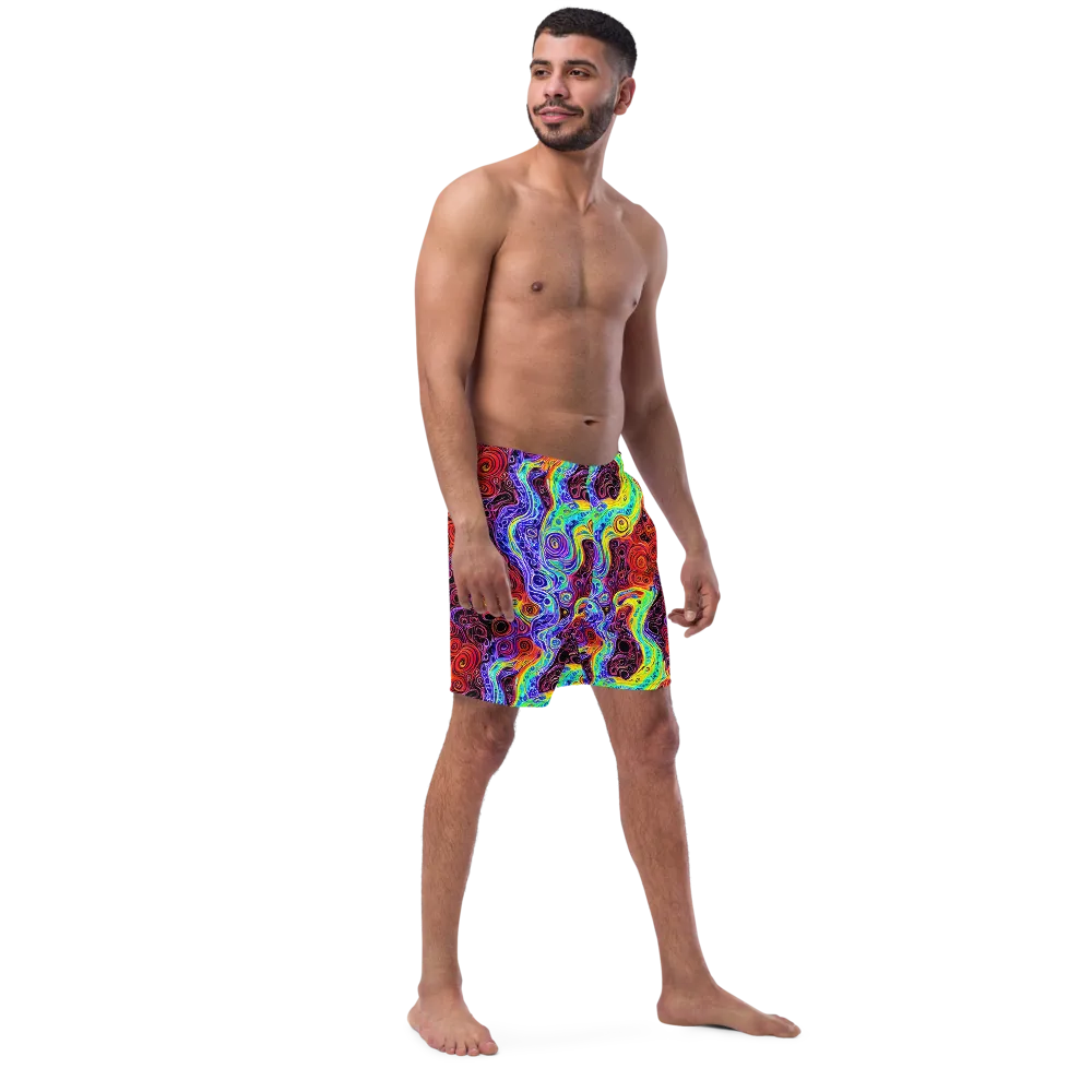 The Color Maelstrom on Swim Trunks — Right Front