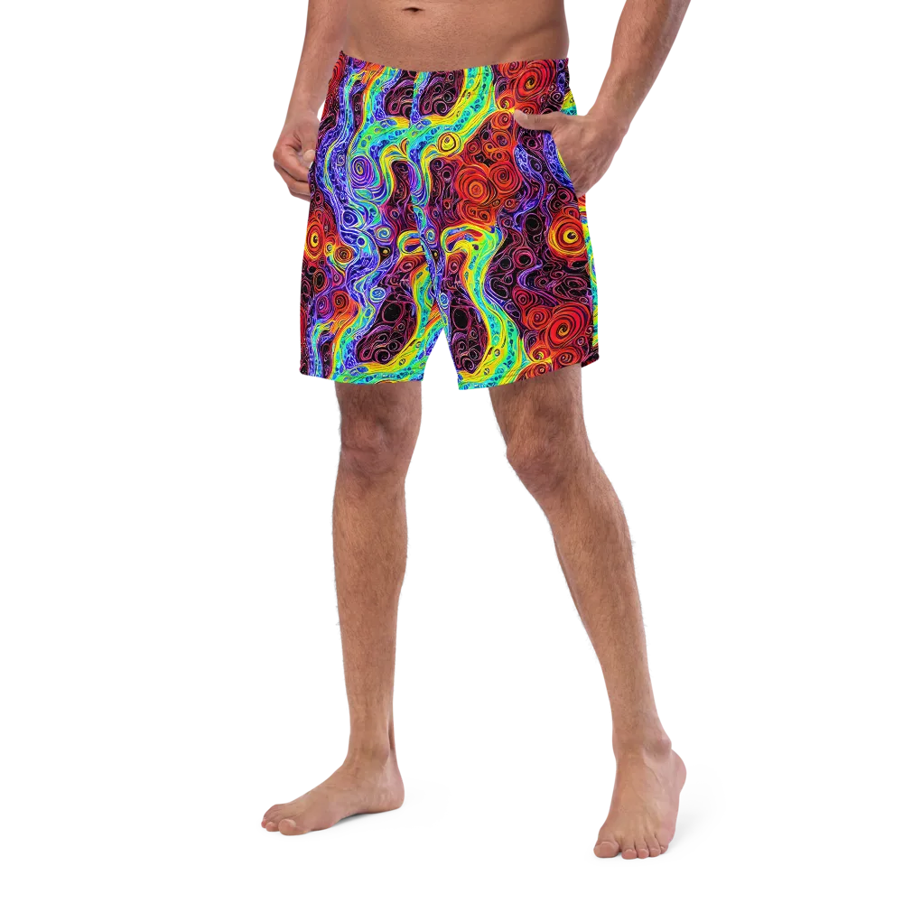 The Color Maelstrom on Swim Trunks — Left Front