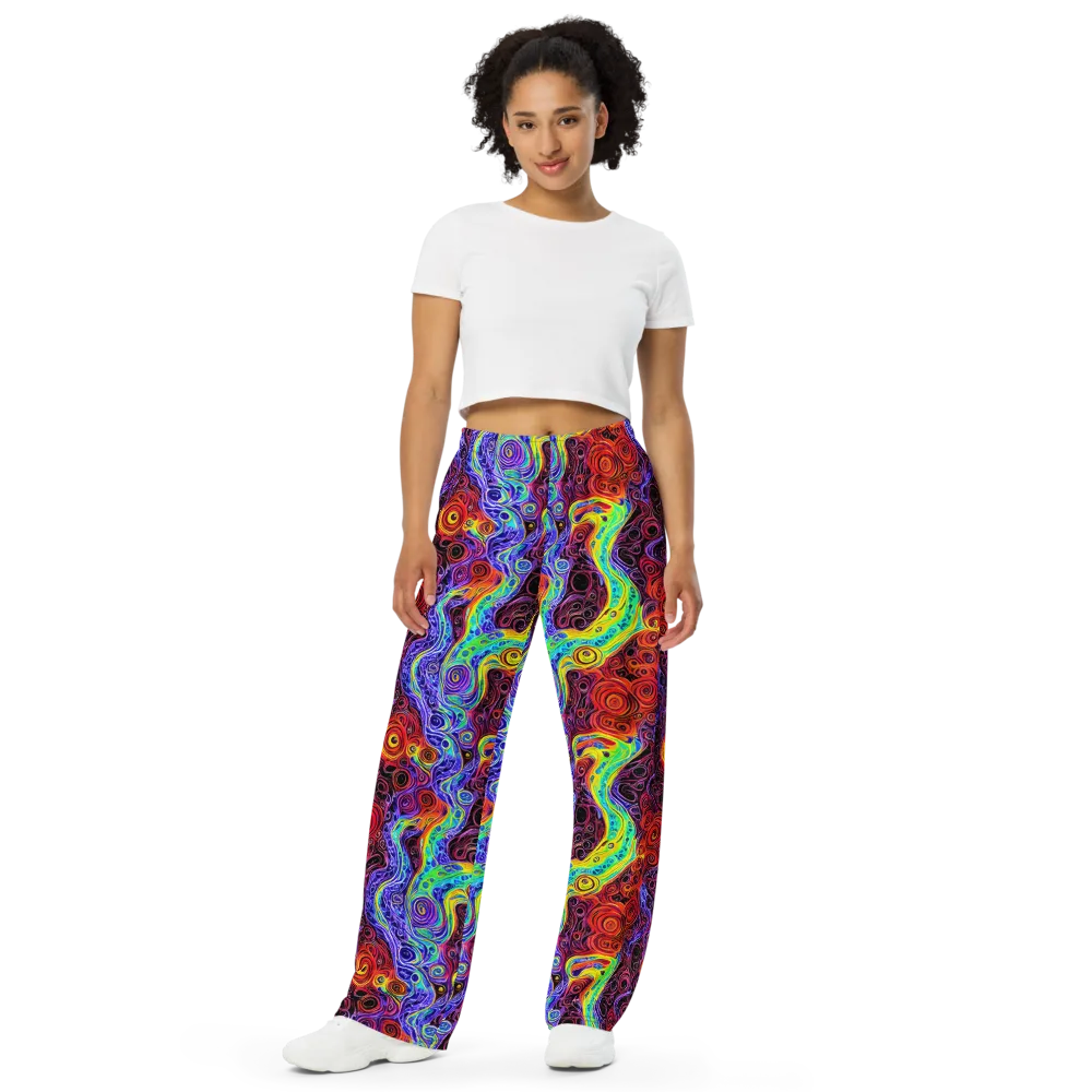 The Color Maelstrom on Wide-Leg Pants — Front