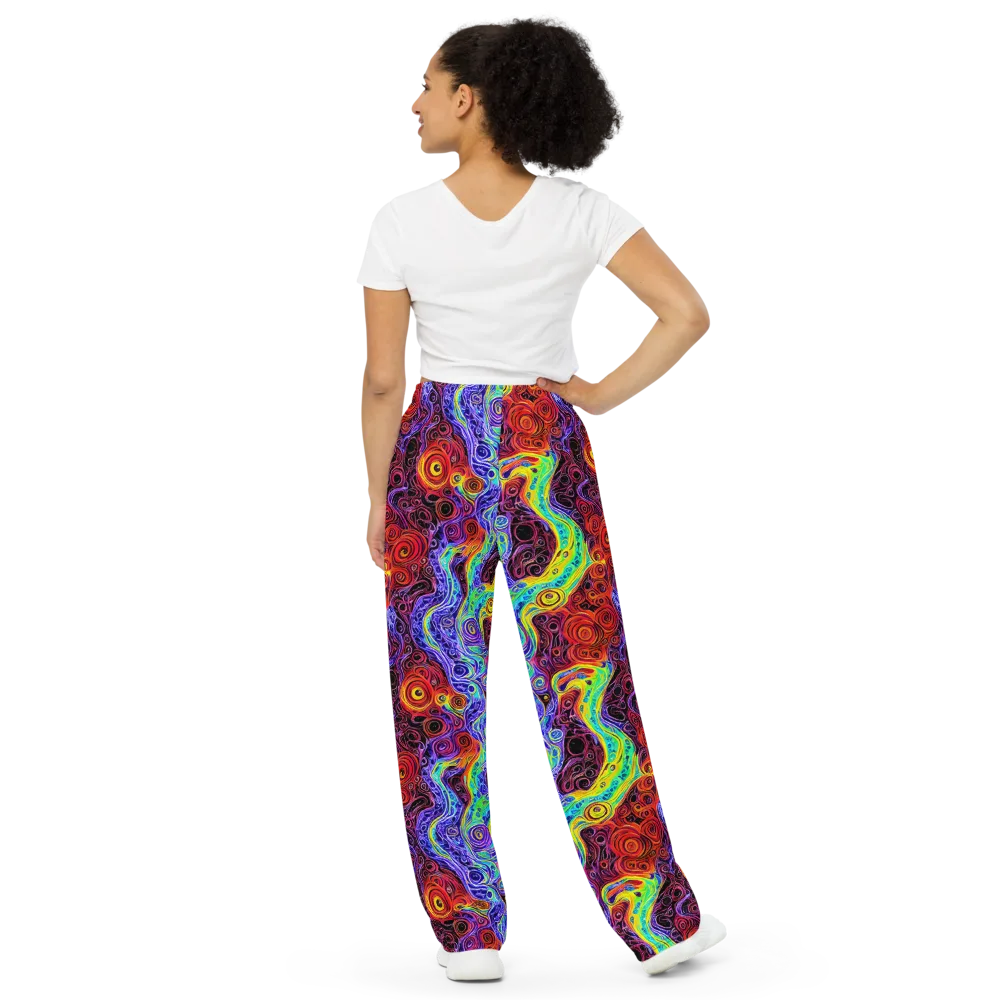 The Color Maelstrom on Wide-Leg Pants — Back