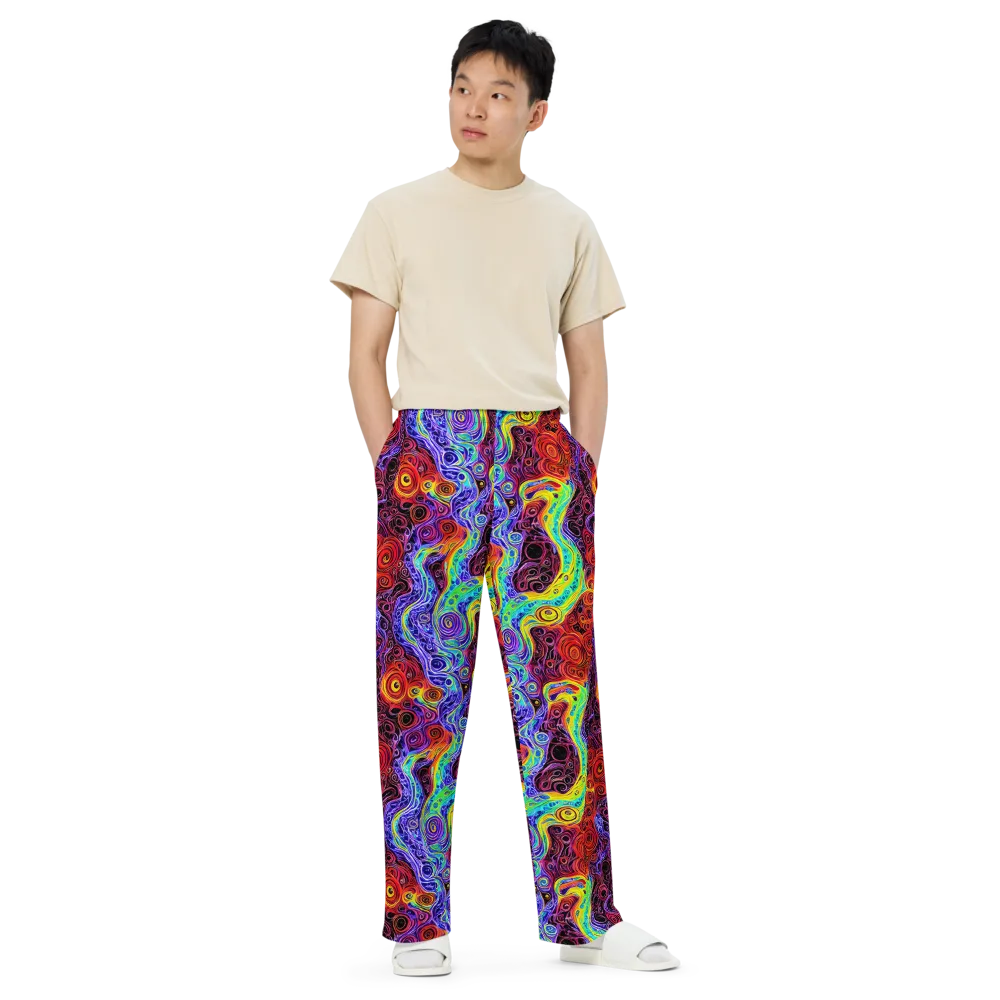 The Color Maelstrom on Wide-Leg Pants — Front