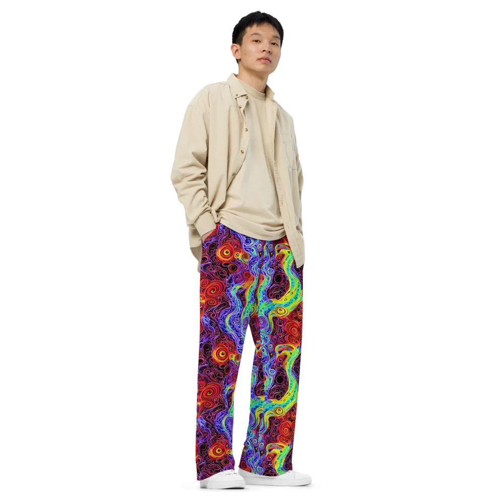 The Color Maelstrom on Wide-Leg Pants — Right Front