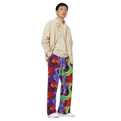 The Color Maelstrom on a Wide-Leg Pants