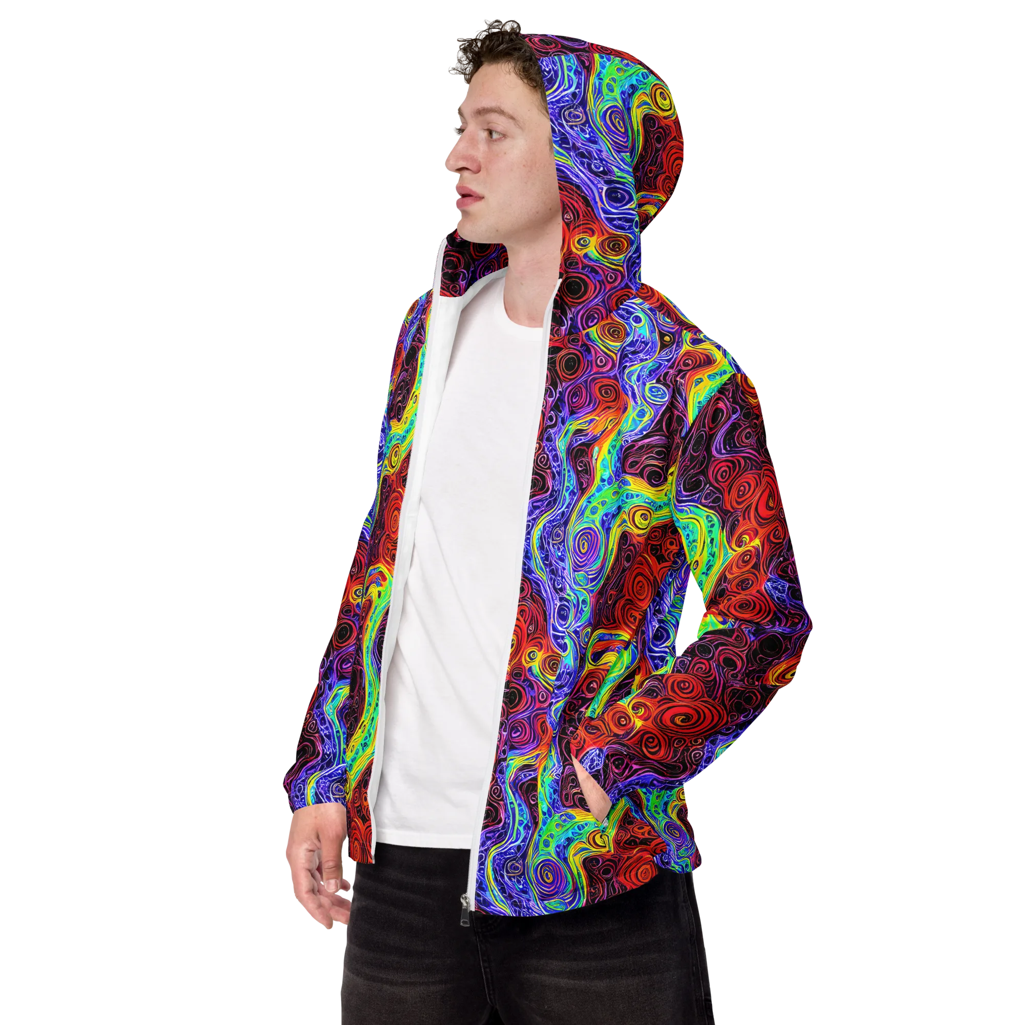 The Color Maelstrom on Men's Windbreaker — Left Front