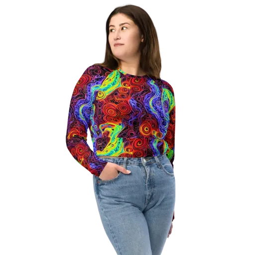 The Color Maelstrom on a Long Sleeve Crop Top