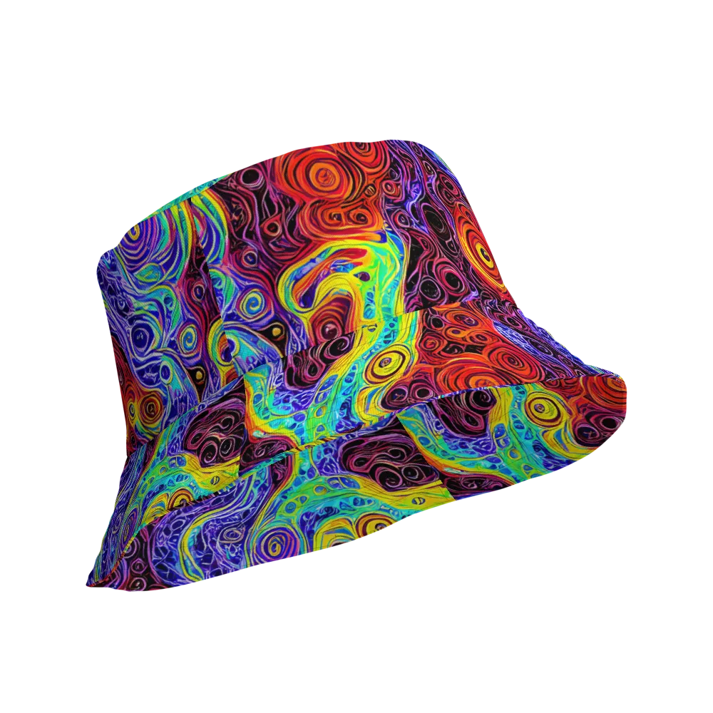 The Color Maelstrom on Reversible Bucket Hat — Product details Outside