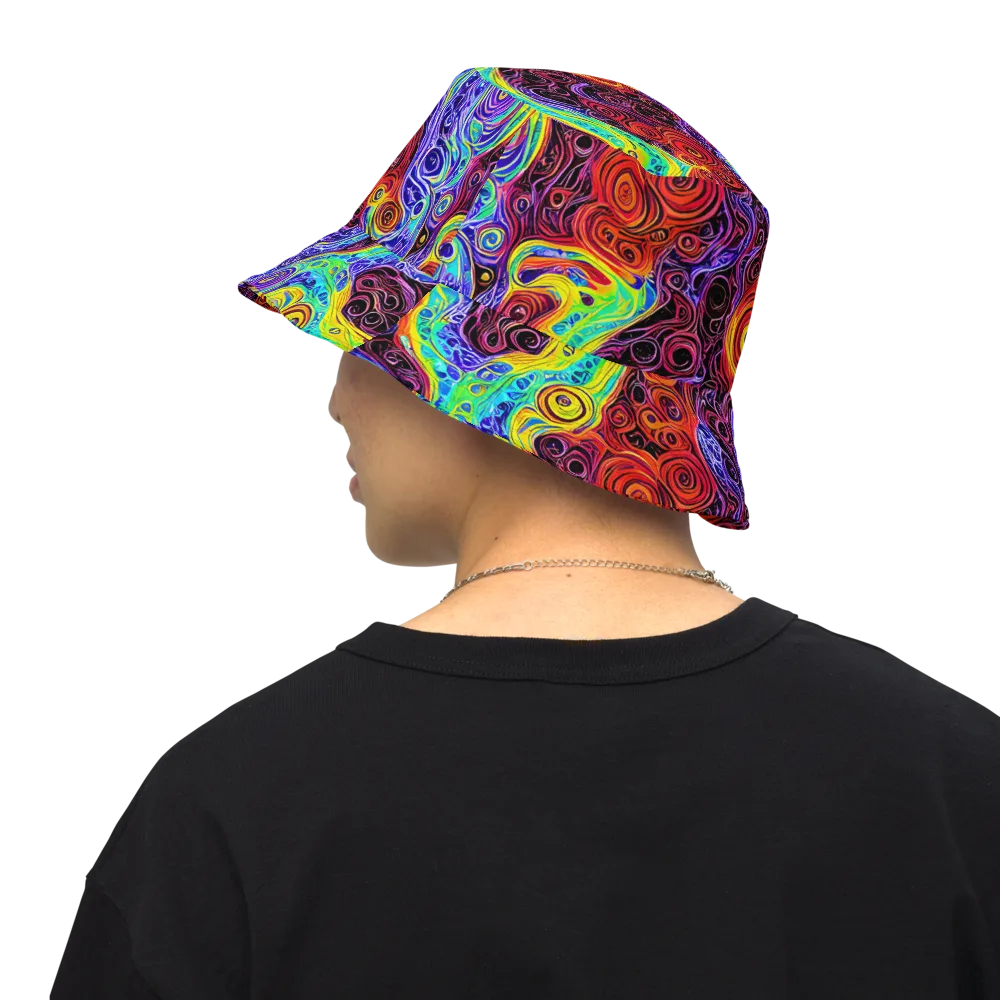 The Color Maelstrom on Reversible Bucket Hat — Back Inside