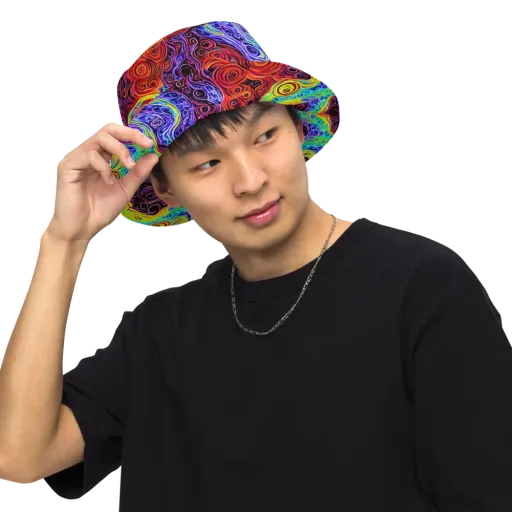 The Color Maelstrom on a Reversible Bucket Hat